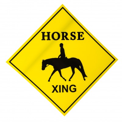  Horse Crossing Sign- English