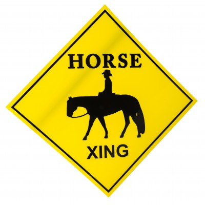  Horse Crossing Sign- Western