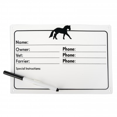  Horse Name Plate with White Board