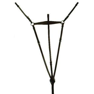  English Flat Adjustable Breastplate with  Standing Attach